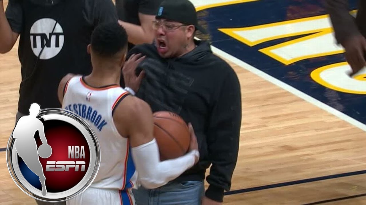 Russell Westbrook Pushes Away Denver Nuggets Fan After Fan Gets In ...