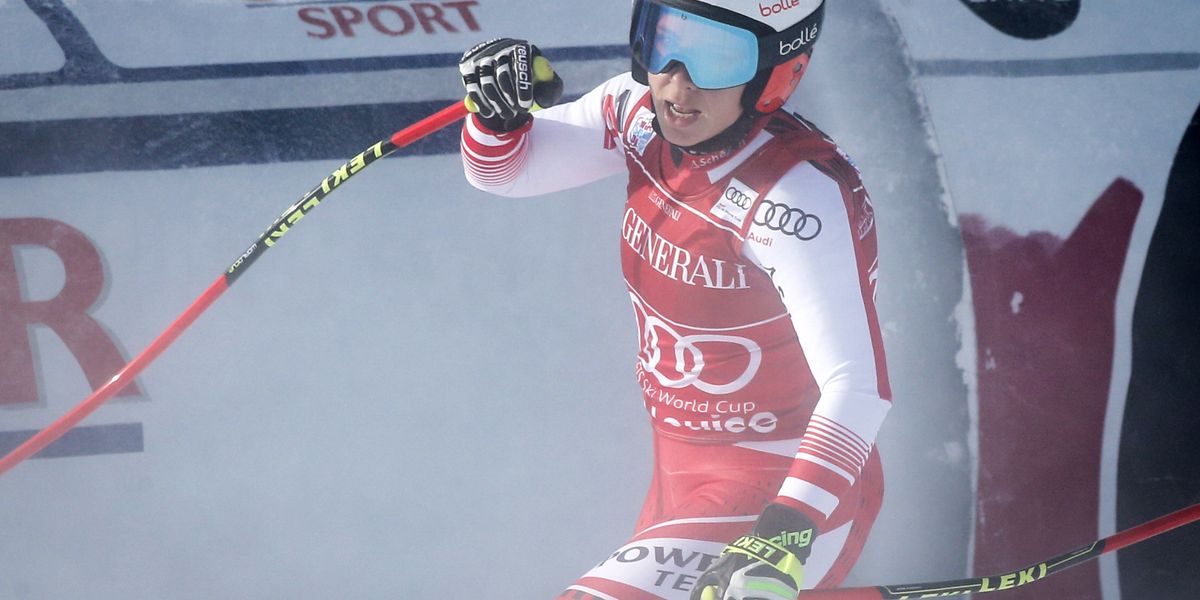 Nicole Schmidhofer Wins 2nd Place In Lake Louise Downhill Winnerz Circle