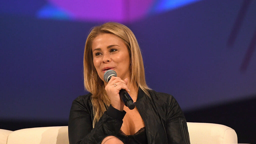 UFC Player Paige VanZant Faunts Her Cleavage Curve In Leopard Print