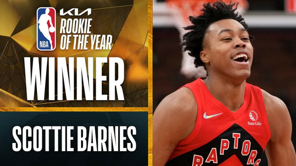 Scottie Barnes Wins #KiaROY Rookie Of The Year | 2021-22 Season ...